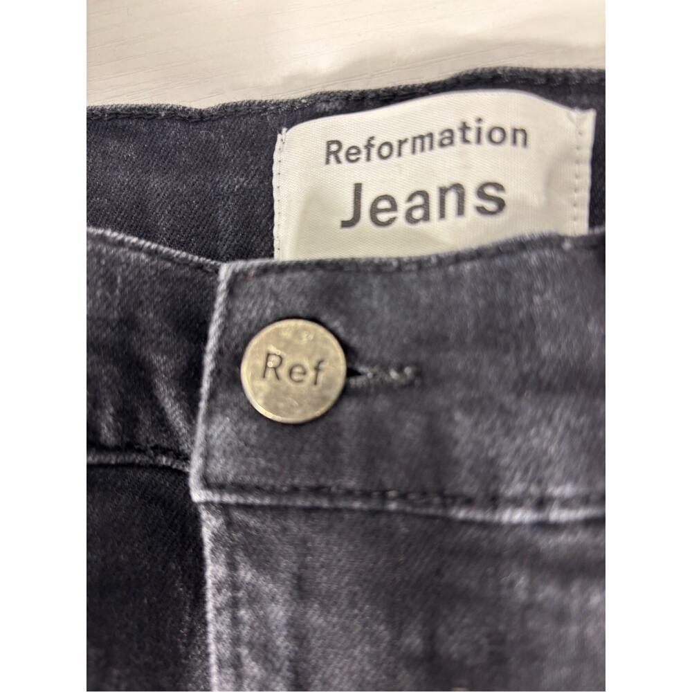 Reformation Piper High Rise Skinny Jeans Black Wash Size 25 1186 - Picture 7 of 9
